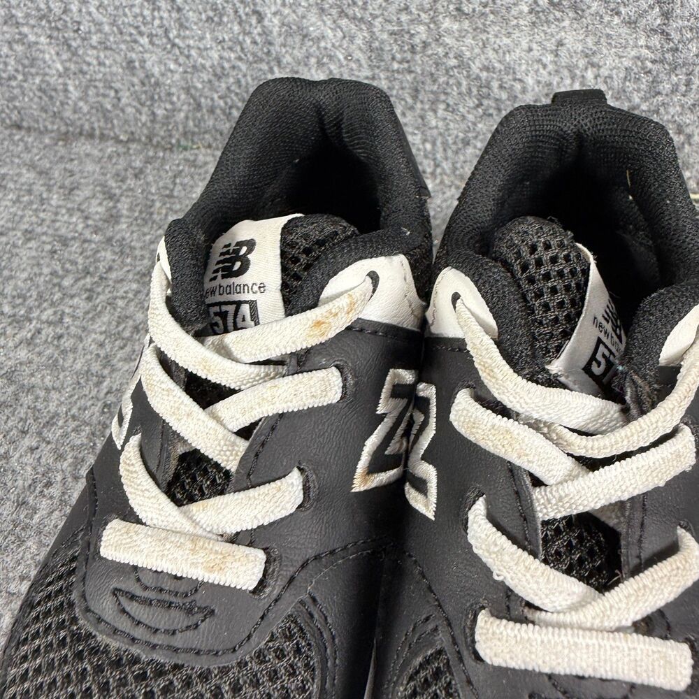 New Balance 574 Toddler 6 Shoes Black White Athletic Sneakers - Picture 9 of 11